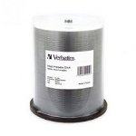 Verbatim CD-R 52X 700MB White Inkjet Hub Printable CD Discs - 100 Pack