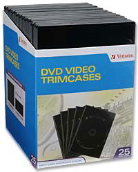 Verbatim DVD Empty Video Trim Cases - 25 Pack