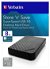 Verbatim Store 'n' Save 8TB USB 3.0 External Hard Drive - Black Grid Design