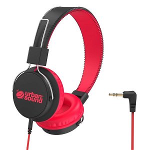 Verbatim Urban Sound Lightweight Child Friendly Over Ear 3.5mm Wired Headset - Black/Red