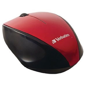 Verbatim Wireless Multi-Trac Blue LED USB 2.0 Optical Mouse - Red
