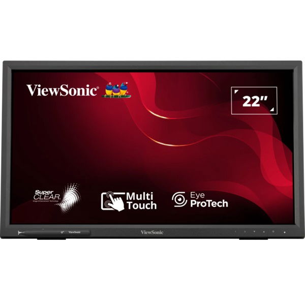 ViewSonic TD2223-2 22 Inch 1920 x 1080 6.5ms 75Hz Touchscreen VA Monitor with Speakers & USB Hub - HDMI, DVI, VGA