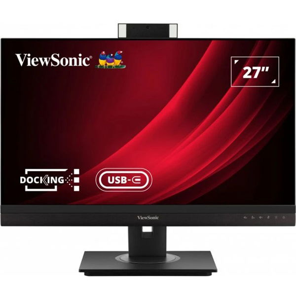 ViewSonic VG2756V-2K 27 Inch 2560 x 1440 5ms 60Hz IPS Conferencing Monitor with Webcam, Speakers & USB Hub - HDMI, DisplayPort, USB-C