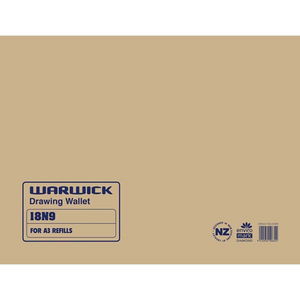 Warwick 18N9 A3 Drawing Wallet - Brown