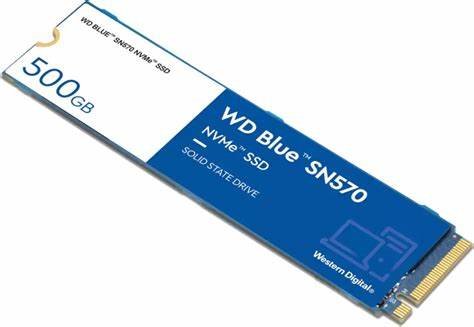 Western Digital Blue SN570 500GB PCIE M.2 2280 3D NVMe Solid State Drive