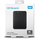Western Digital Elements SE 4TB USB 3.0 Portable External Hard Drive - Black