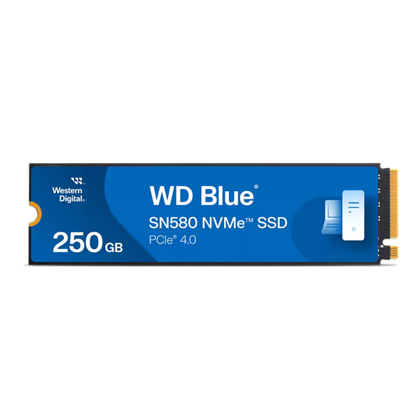 Western Digital Blue SN580 250GB PCIE Gen4 M.2 2280 NVMe Solid State Drive