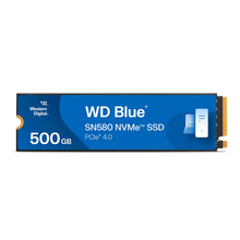 view Western Digital Blue SN580 500GB PCIE Gen4 M.2 2280 NVMe Solid State Drive