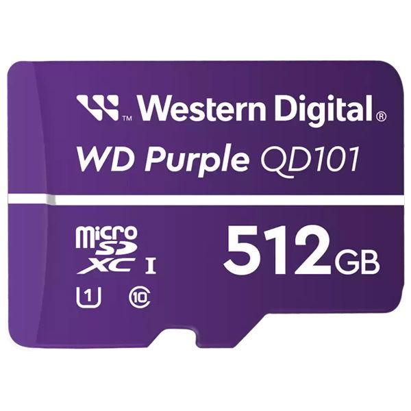 Western Digital Purple 512GB U1 Class 10 microSDXC Card