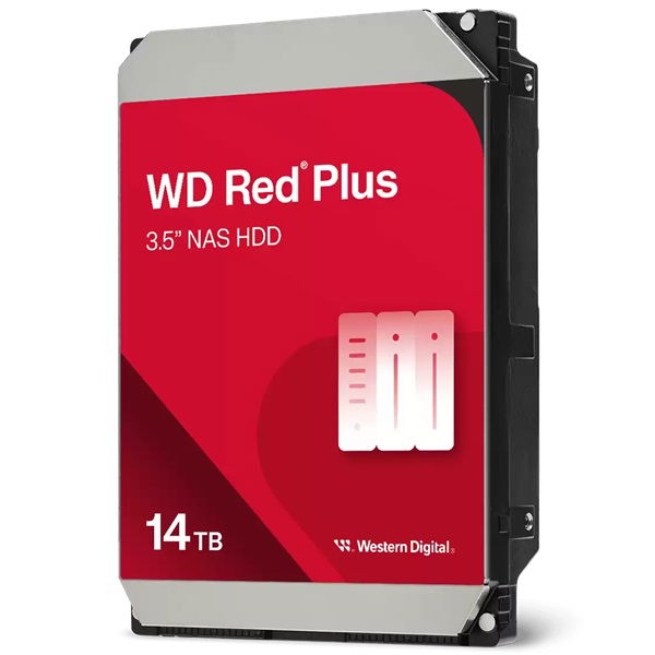 Western Digital Red Plus 14TB 7200rpm 512MB Cache 3.5 Inch SATA NAS Hard Drive