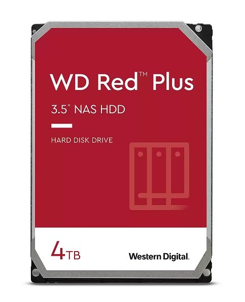 Western Digital Red Plus 4TB 5400RPM 128MB Cache 3.5 Inch SATA Hard Disk Drive
