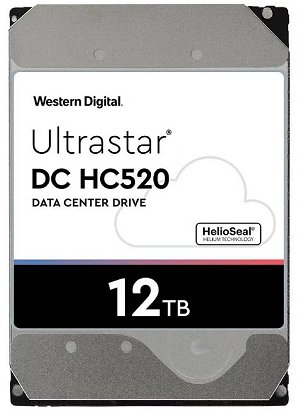 Western Digital Ultrastar DC HC520 12TB 7200rpm 256MB Cache 3.5 Inch SATA NAS Hard Drive