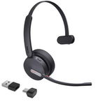Yealink BH70 Bluetooth Overhead Wireless Mono Headset with Noise Cancelling, BT51 USB Dongle for MS Teams - Black