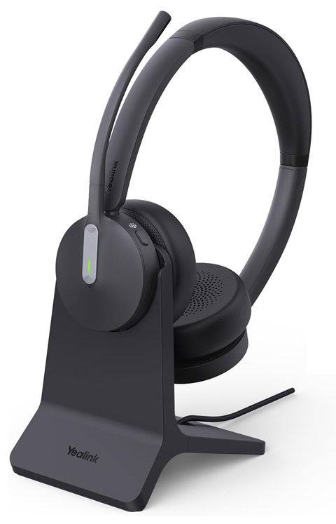 Yealink BH70 Dual Teams USB-C/A On-Ear Wireless Stereo Headset with Stand - Black