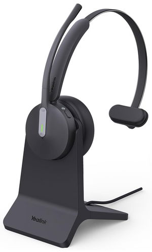 Yealink BH70 Mono Teams USB-C/A On-Ear Wireless Mono Headset with Stand - Black