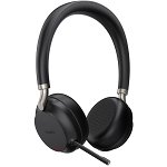 Yealink BH72 Teams USB-A Bluetooth On-Ear Wireless Stereo Headset with Noise Cancelling and USB-A Dongle - Black
