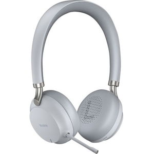 Yealink BH72 UC USB-A Bluetooth On-Ear Wireless Stereo Headset with Noise Cancelling and USB-A Dongle - Light Grey