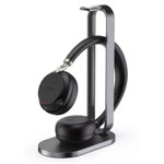 Yealink BH72 UC USB-C Bluetooth On-Ear Wireless Stereo Headset with Charging Stand and USB-C Dongle - Black