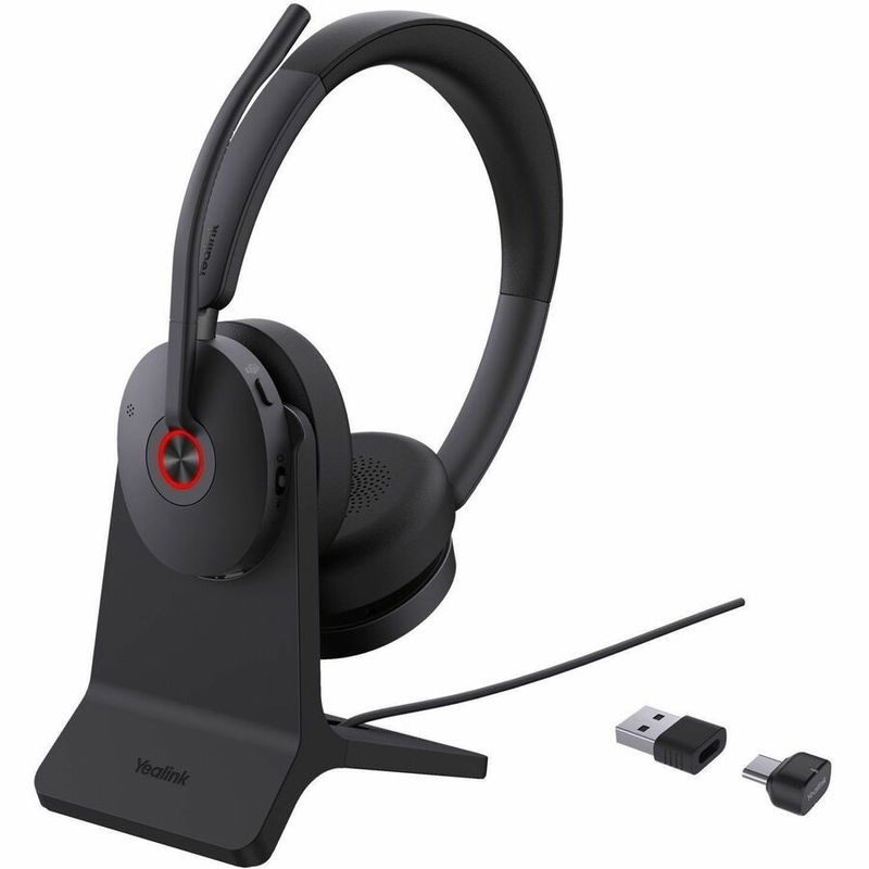 Yealink BH74 Bluetooth Overhead Wireless Stereo Headset with Noise Cancelling, USB C/A Adapter with BT51C Dongle and BHC74 Charging Stand for MS Teams