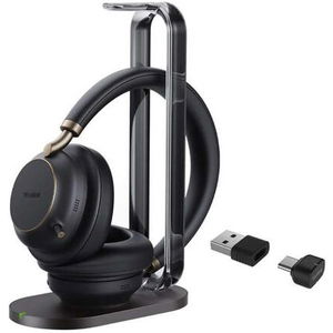 Yealink BH76 Plus Teams USB-C/A Bluetooth Overhead Wireless Stereo Headset with Noise Cancelling and Charging Stand - Black