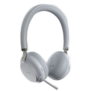 Yealink BH76 Bluetooth Over-the-Ear Wireless Stereo Headset with Noise Cancelling, and BT51-A USB Dongle Certified for MS Teams - Light Gray