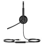 Yealink UH34 Lite USB Overhead Wired Mono Headset Certified for MS Teams - Black
