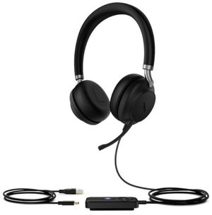 Yealink UH38 Dual USB-C & Bluetooth On-ear Wired Stereo Headset with Noise Cancelling - Certified for MS Teams