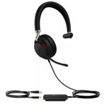 Yealink UH38 USB & Bluetooth Overhead Wired Mono Headset with Noise Cancelling - Optimised for UC