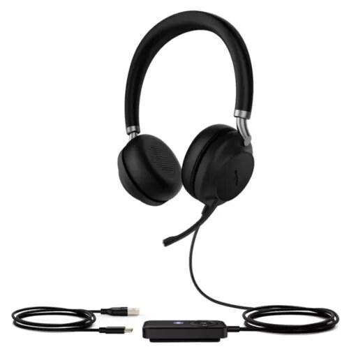 Yealink UH38 USB & Bluetooth Overhead Wired Stereo Headset with Noise Cancelling - Optimised for UC