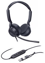 Yealink UH42 Dual Teams USB-C/A On-Ear Wired Stereo Headset - Black