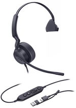 Yealink UH42 Mono Teams USB-C/A On-Ear Wired Headset - Black