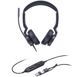 Yealink UH46 USB-C/USB-A Overhead Wired Stereo Headset with Noise Cancelling - Certified for MS Teams