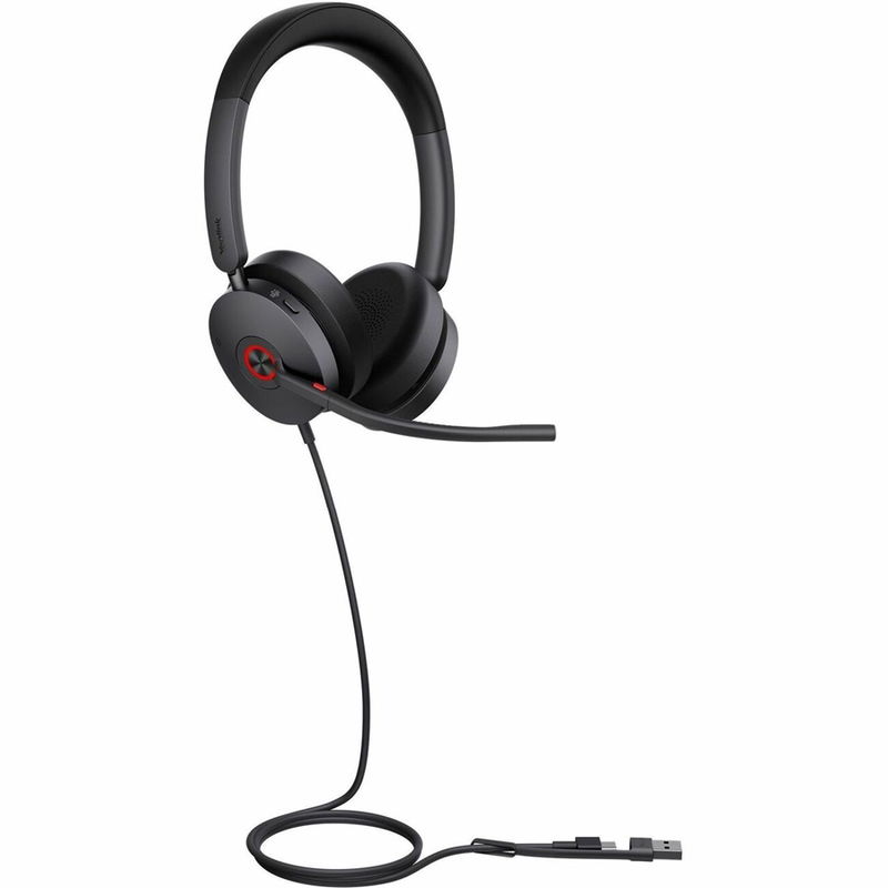Yealink UH48 USB Overhead Wired Stereo Headset with Noise Cancelling Certified for MS Teams - Black