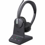 Yealink WH64 DECT Bluetooth Overhead Wireless Stereo Headset for MS Teams - Black