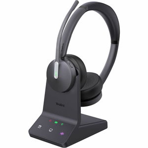 Yealink WH64 DECT Bluetooth Overhead Wireless Stereo Headset for MS Teams - Black