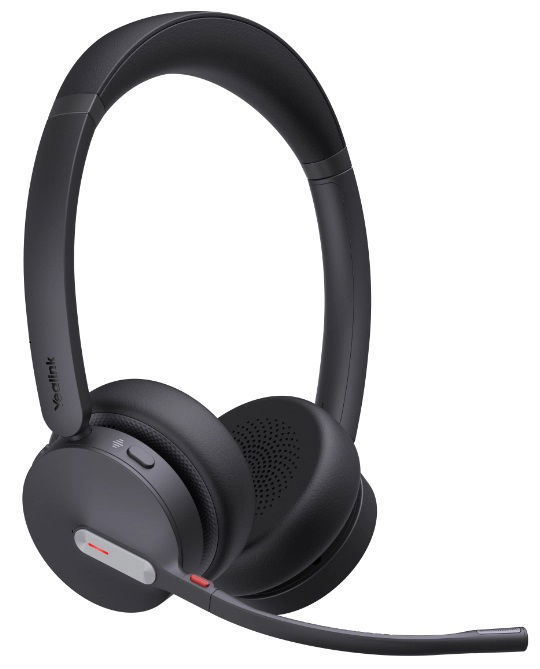 Yealink WH64 Hybrid Dual Teams DECT Bluetooth On-Ear Wireless Stereo Headset - Black
