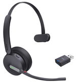 Yealink WH64 Hybrid Teams DECT Bluetooth On-Ear Wireless Mono Headset - Black