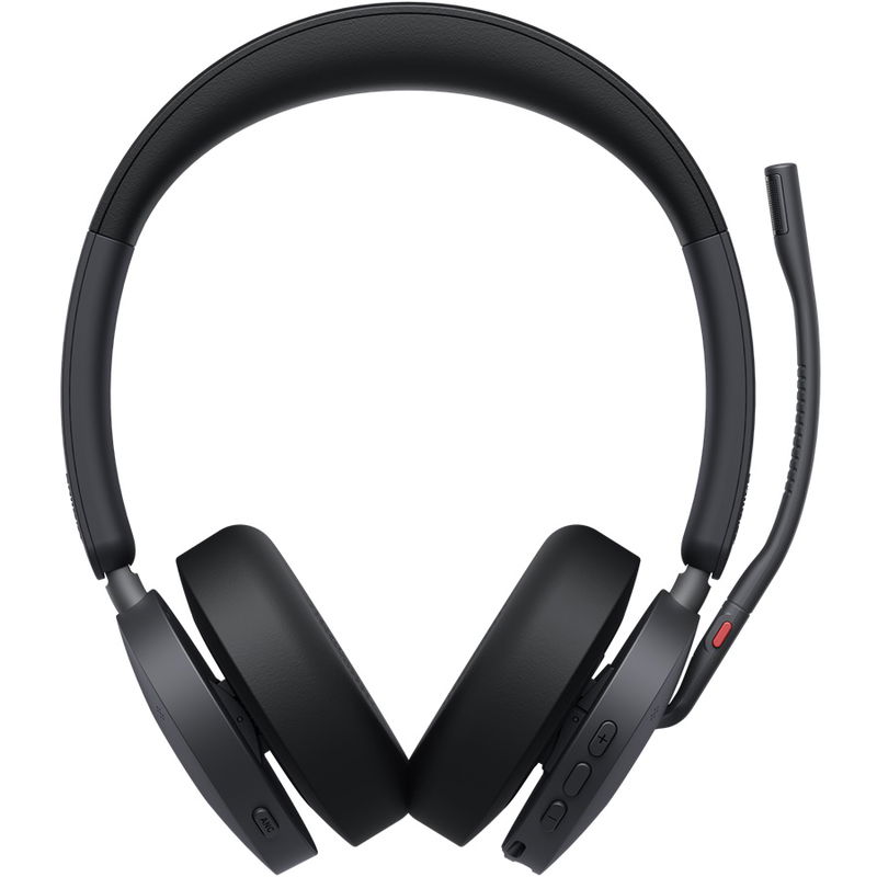 Yealink WH68 Teams DECT Bluetooth On-Ear Wireless Stereo Headset with Noise Cancellation - Black