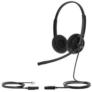 Yealink YHS34 Lite Dual Quick Disconnect On-Ear Wired Stereo Headset with Noise Cancelling and QD to RJ Port