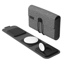 view ZAGG 3-in-1 Wireless Travel Charger with MagSafe - Black