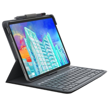 view ZAGG Messenger Folio 2 Portable Keyboard Case for 10.9 Inch iPad (10th Gen) - Charcoal