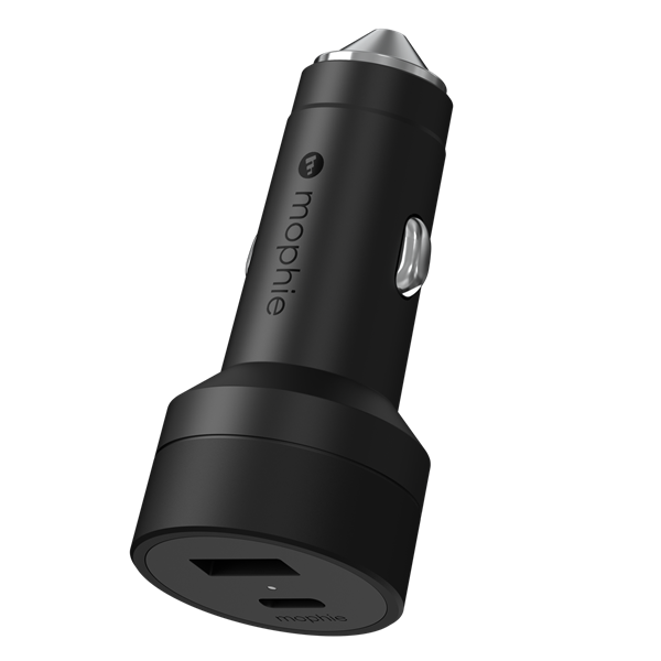 ZAGG Mophie 42W Dual USB-C and USB-A Car Charger - Black