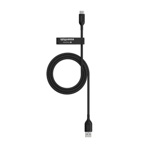 ZAGG Mophie Essentials 1m 15W USB-A to USB-C Braided Charging Cable - Black