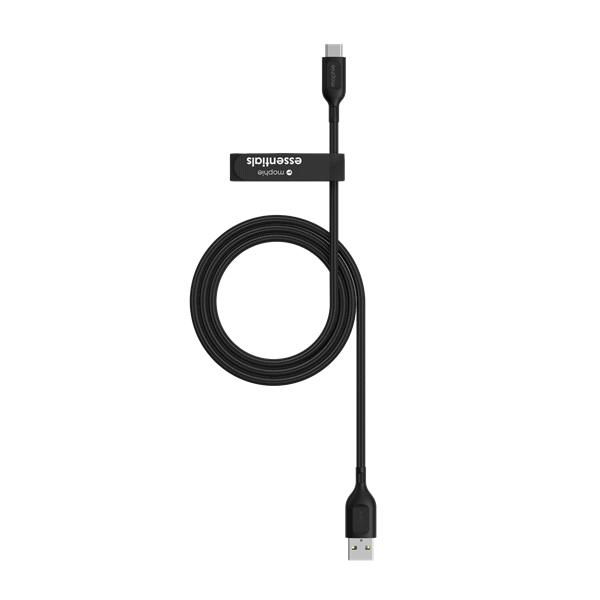 ZAGG Mophie Essentials 1m 15W USB-A to USB-C Braided Charging Cable - Black