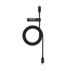 ZAGG Mophie Essentials 1m 60W USB-C to USB-C Braided Charging Cable - Black