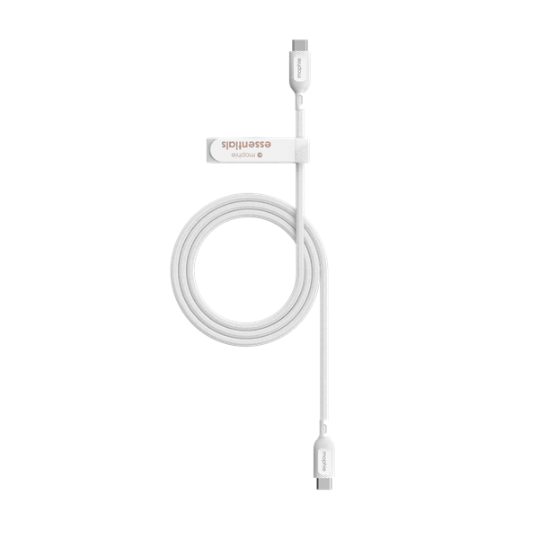 ZAGG Mophie Essentials 1m 60W USB-C to USB-C Braided Charging Cable - White