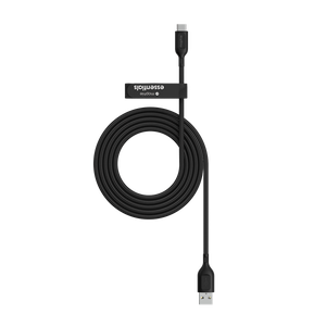 ZAGG Mophie Essentials 2m 15W USB-A to USB-C Braided Charging Cable - Black