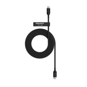 ZAGG Mophie Essentials 2m 60W USB-C to USB-C Braided Charging Cable - Black
