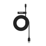 ZAGG Mophie Essentials 2m USB-A to Lightning Braided Cable - Black