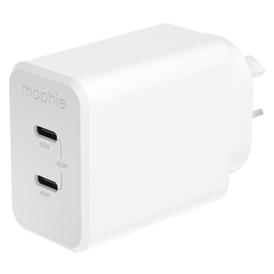 ZAGG Mophie Essentials 45W Dual USB-C PD Wall Charger - White